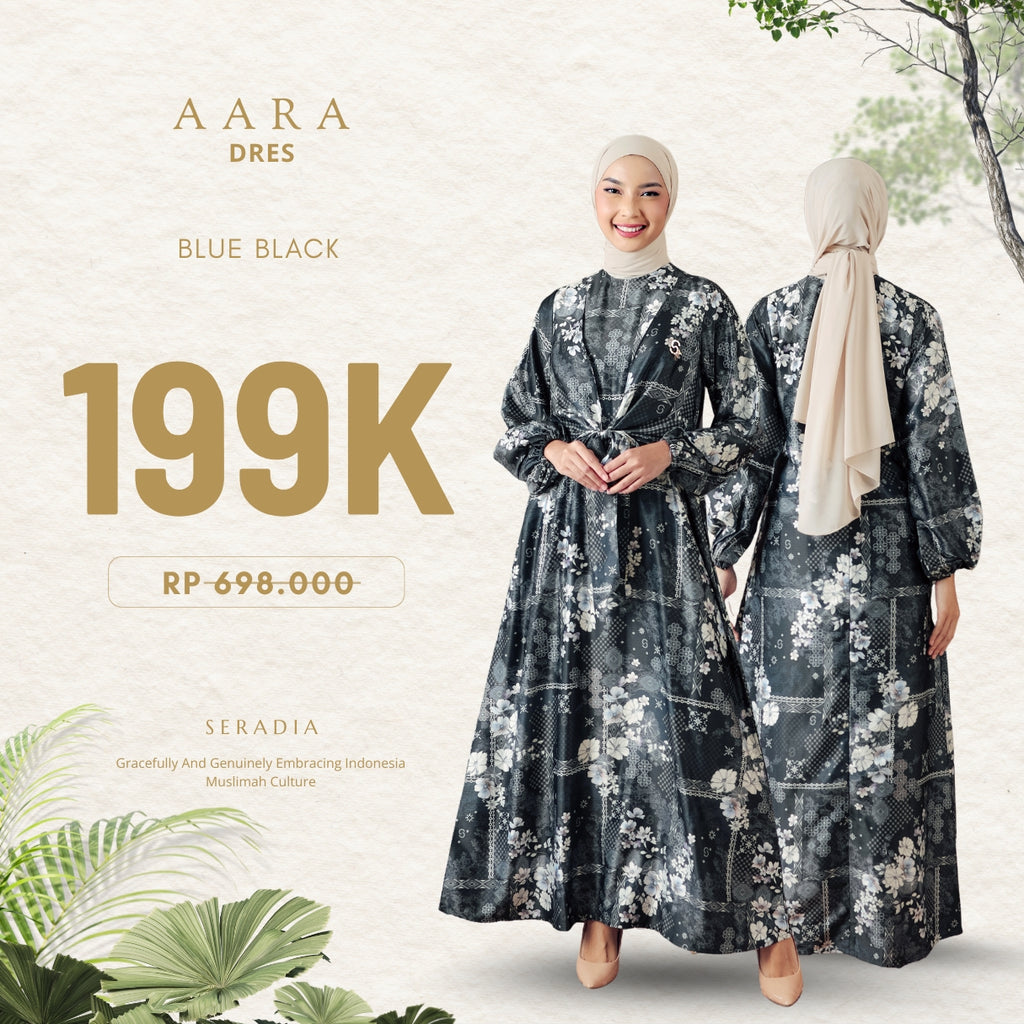 Seradia Aara Dress - Blue Black