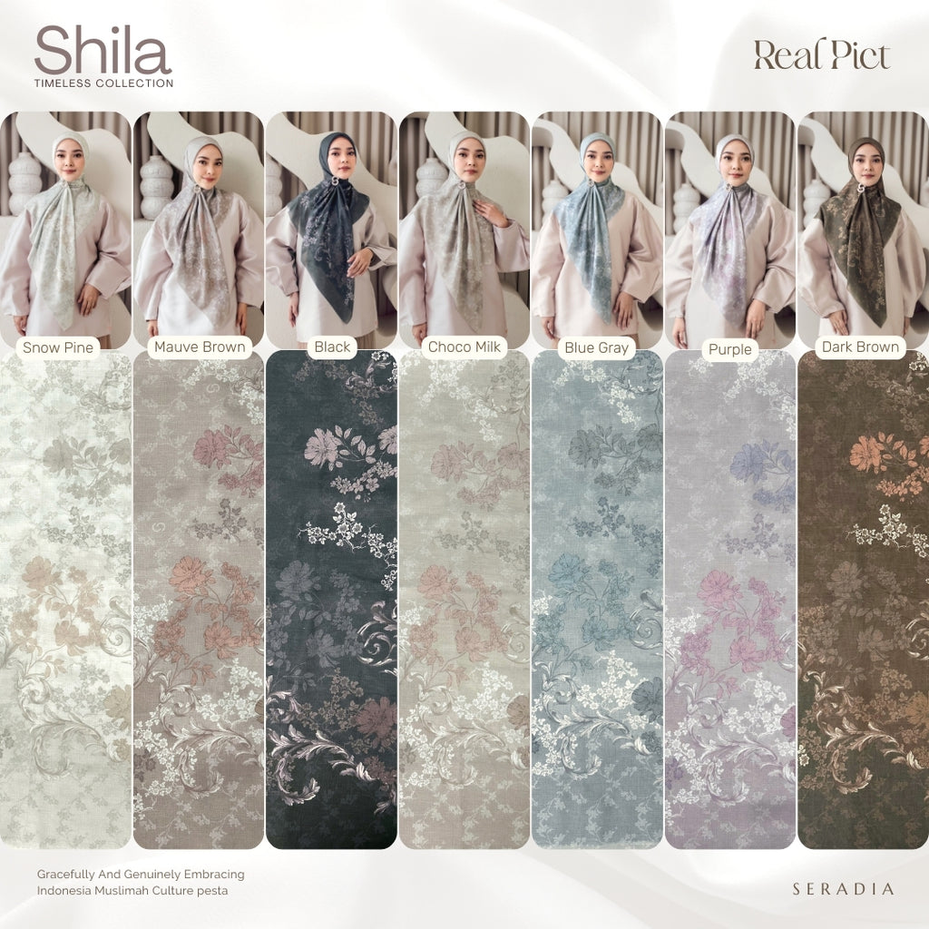 Seradia Hijab Segi Empat Shila - Timeless Collection