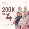 Seradia Hijab Segi Empat Blessed Monogram Hello Kitty Collection