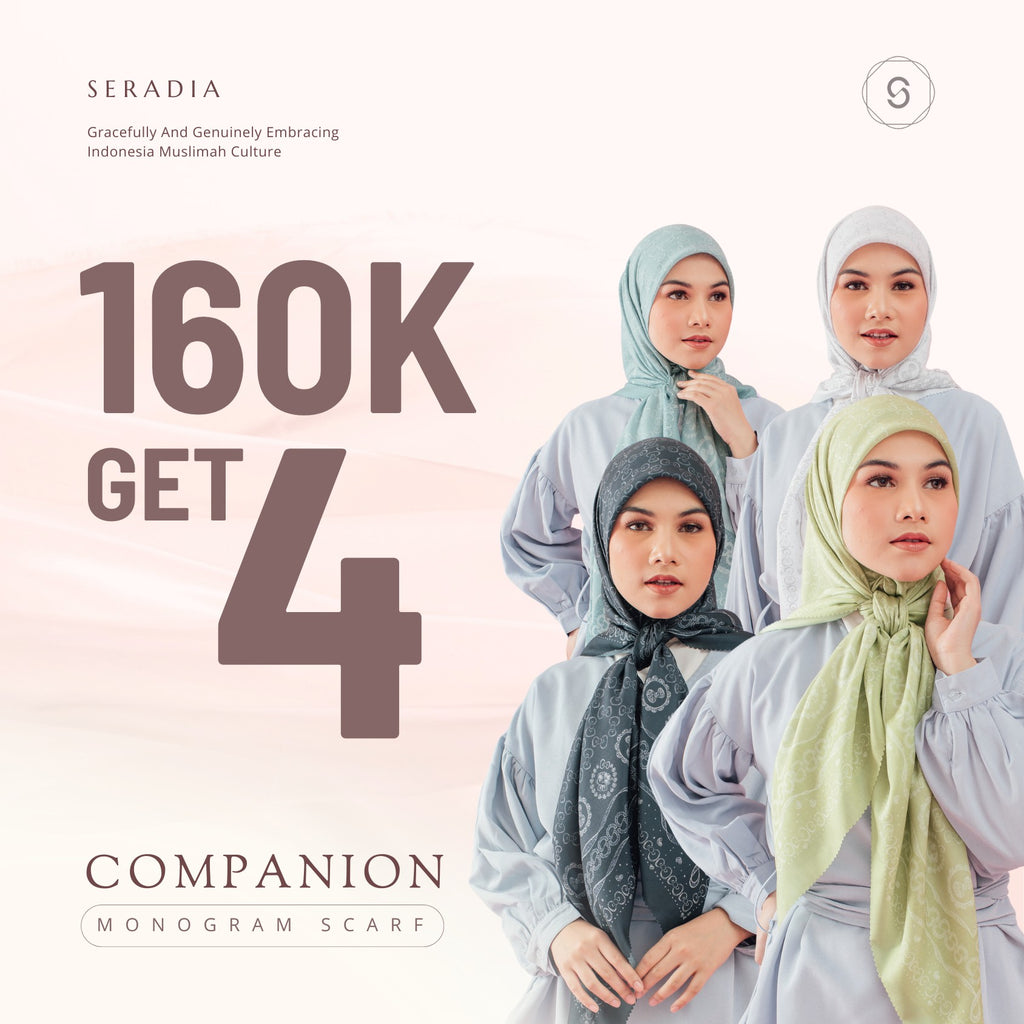 Seradia Hijab Segi Empat Companion Monogram