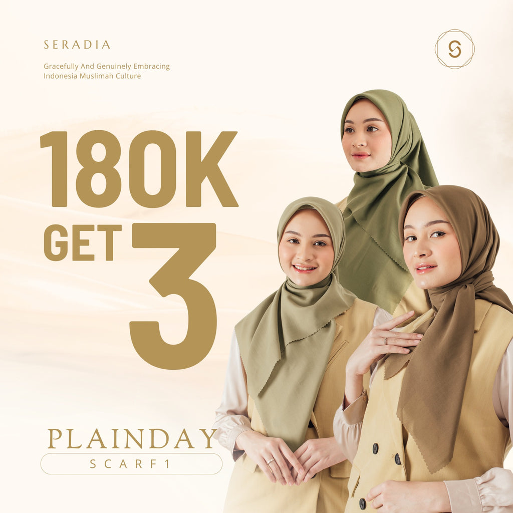 Seradia Hijab Segi Empat - Plainday Scarf 1