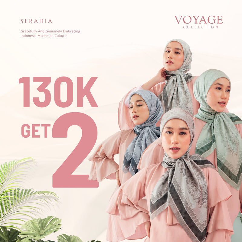 Seradia Hijab Segi Empat Voyage Hello Kitty Collection