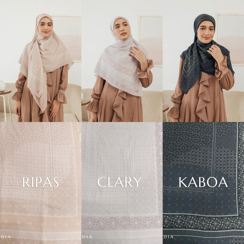Seradia Hijab Segi Empat Monogram Syar'i