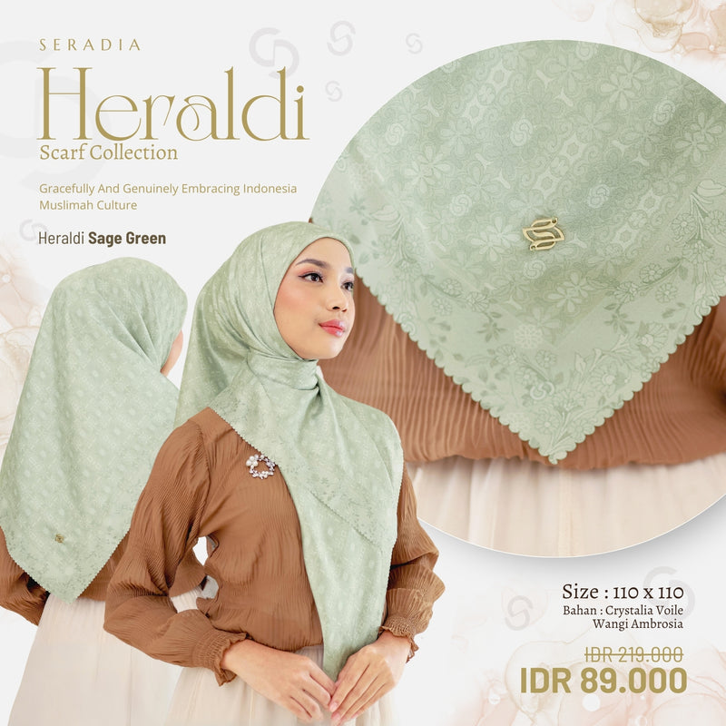 Seradia Hijab Segi Empat Heraldi