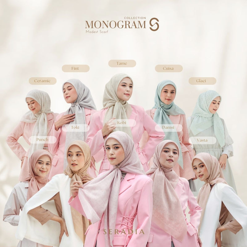 Seradia Hijab Segi Empat Monogram S