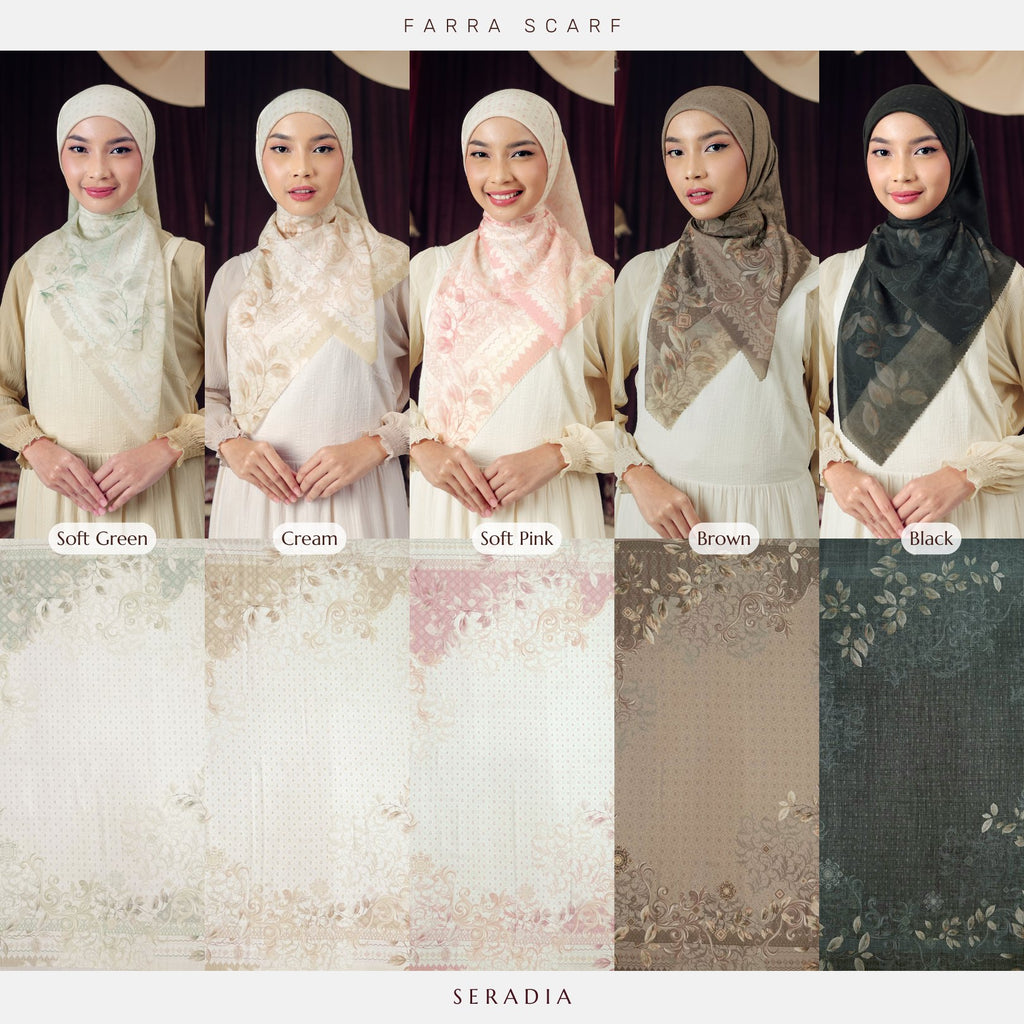 Seradia Hijab Segi Empat Farra Scarf - Timeless Collection