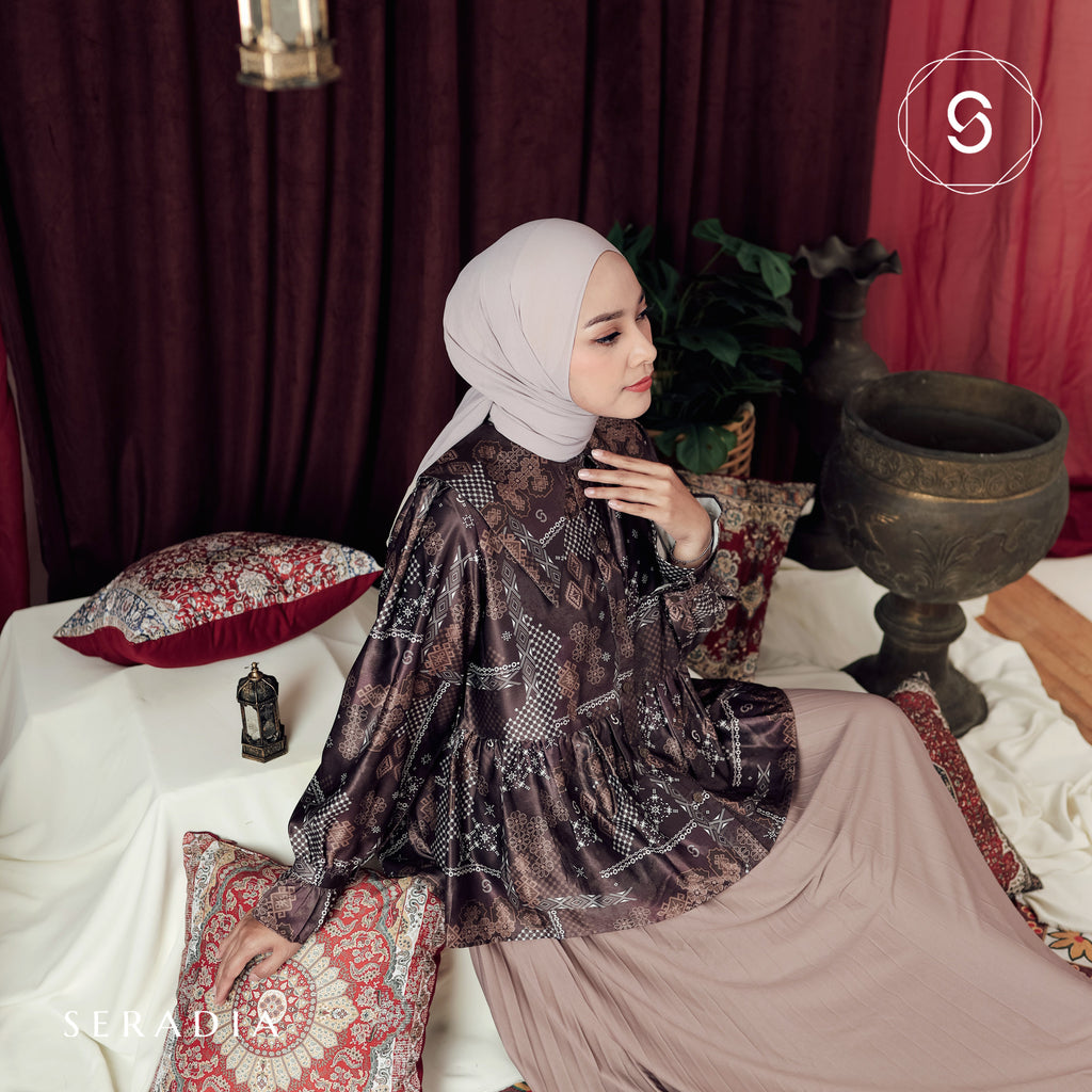 Seradia Rashiqa Blouse - Choco Raspberry