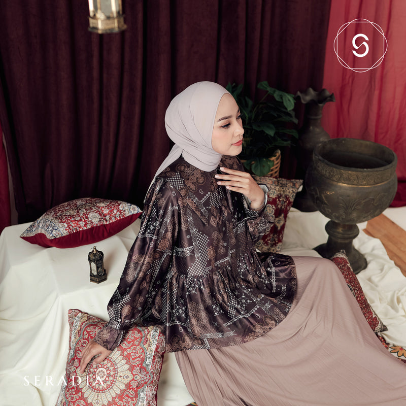 Seradia Rashiqa Blouse - Choco Raspberry