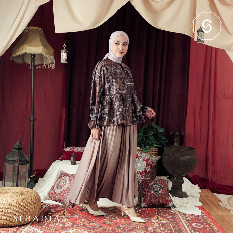 Seradia Rashiqa Blouse - Choco Raspberry