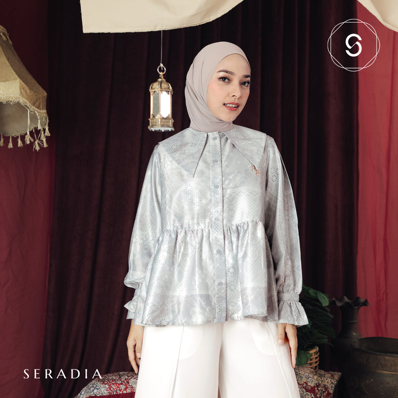 Seradia Rashiqa Blouse - Soft Grey