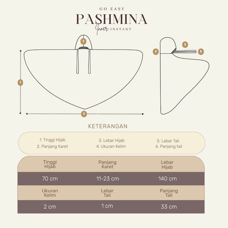 Seradia Hijab Go Easy Pashmina Inner Instant