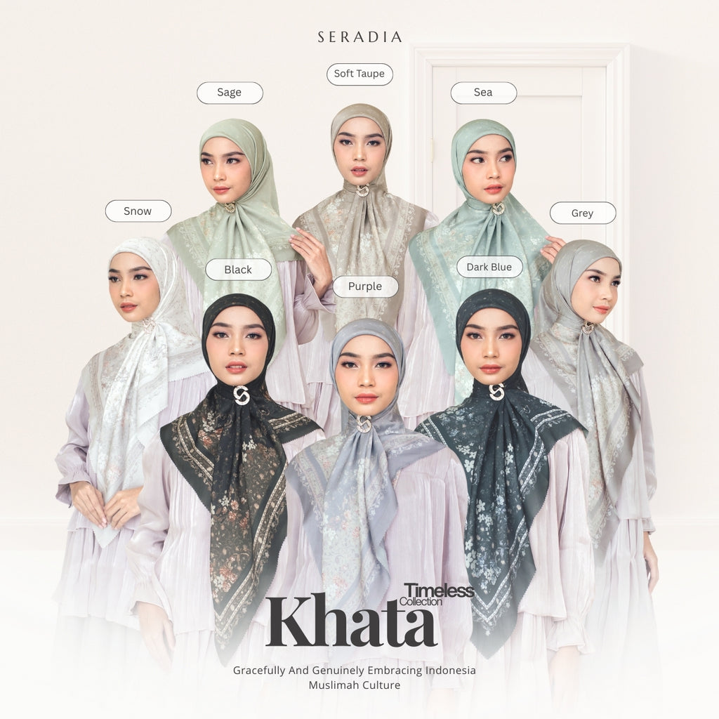Seradia Hijab Segi Empat Khata - Timeless Collection