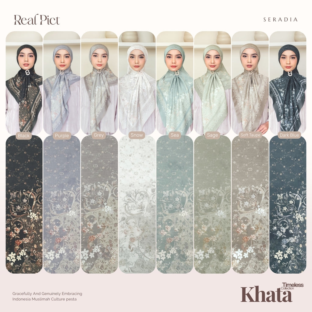 Seradia Hijab Segi Empat Khata - Timeless Collection