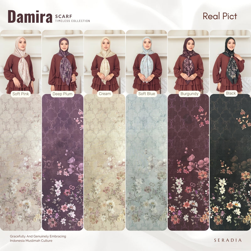 Seradia Hijab Segi Empat Damira Scarf - Timeless Collection