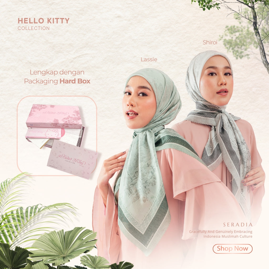 Seradia Hijab Segi Empat Voyage Hello Kitty Collection