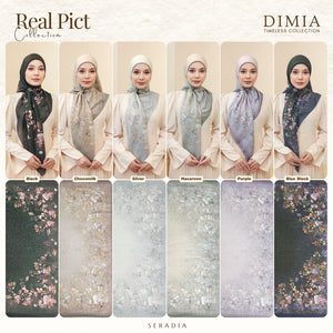 Seradia Hijab - Segi Empat Motif Dimia Timeless Collection