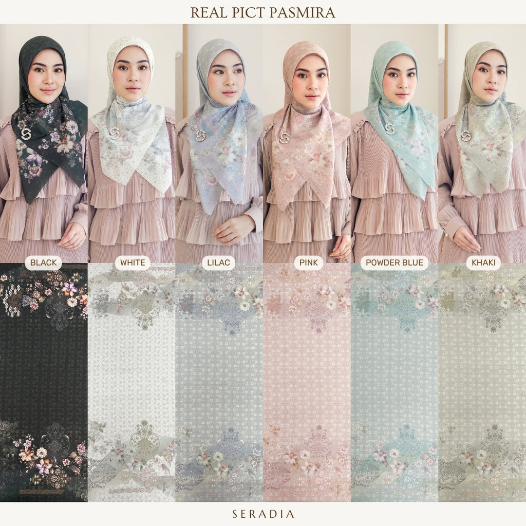Seradia Hijab - Segi Empat Motif Pasmira Timeless Collection