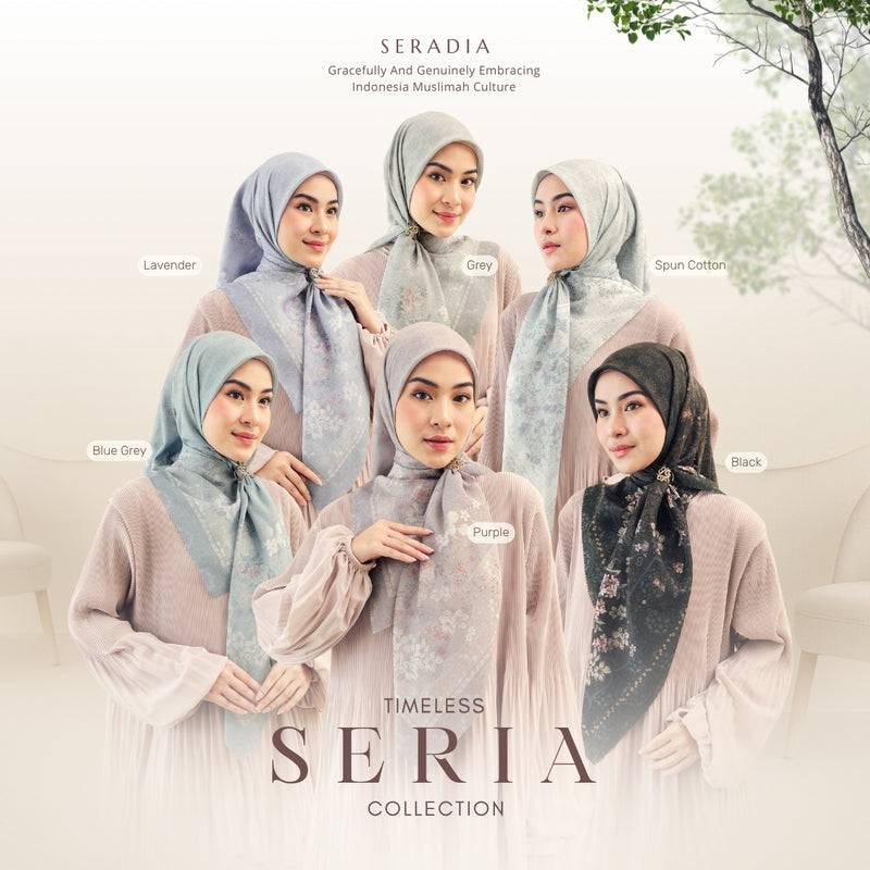 Seradia Hijab - Segi Empat Motif Seria Timeless Collection