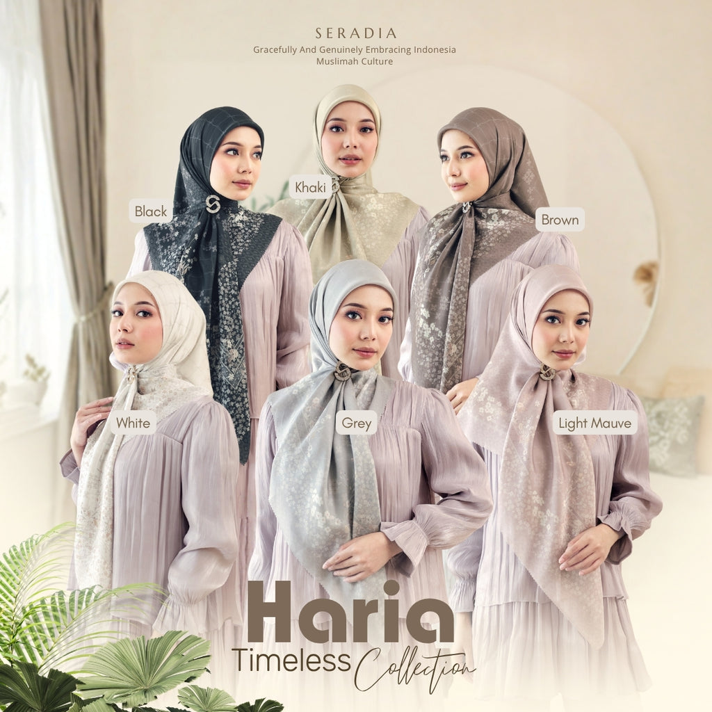 Seradia Hijab - Segi Empat Motif Haria Timeless Collection