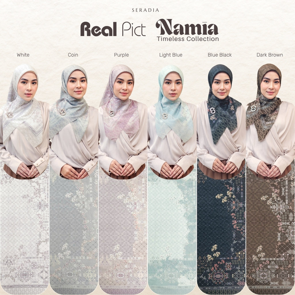 Seradia Hijab - Segi Empat Motif Namia Timeless Collection