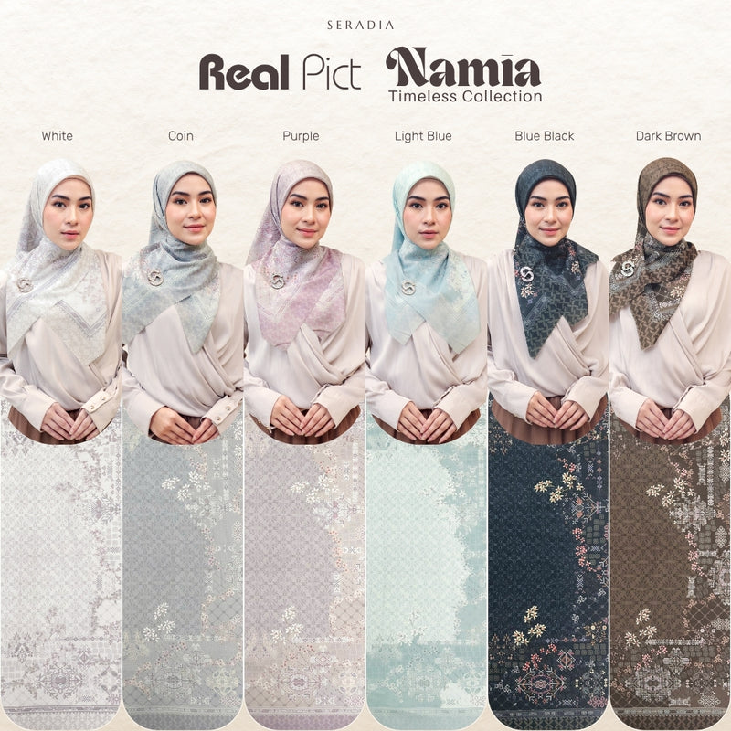 Seradia Hijab - Segi Empat Motif Namia Timeless Collection