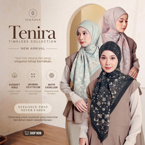 Seradia Hijab - Segi Empat Motif Tenira- Timeless Collection