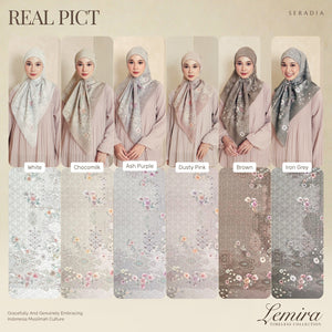 Seradia Hijab - Segi Empat Motif Lemira - Timeless Collection