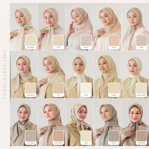 Seradia Hijab - Segi Empat Polos Plainday Scarf Soft Earth Series