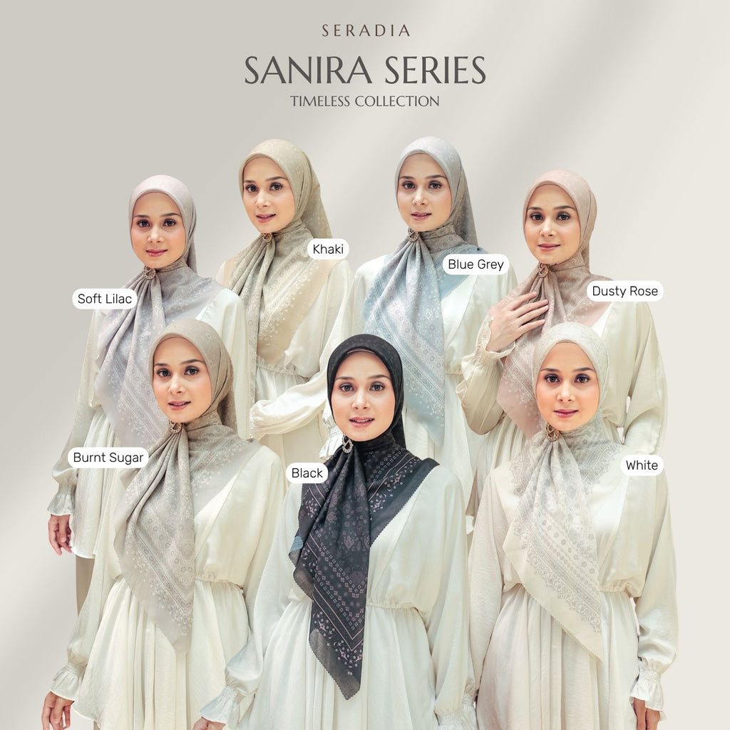 Seradia Hijab - Segi Empat Motif Sanira Timeless Collection