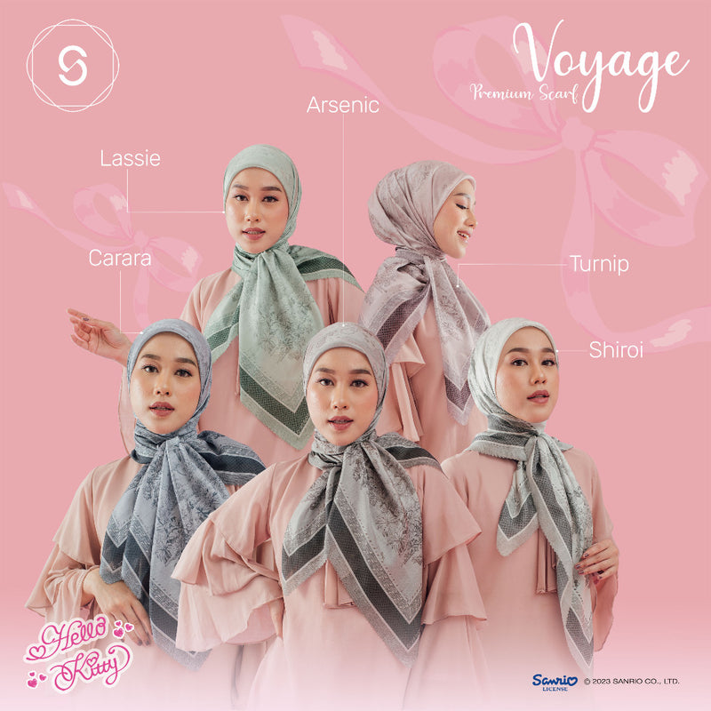 Seradia Hijab Segi Empat Voyage Hello Kitty Collection