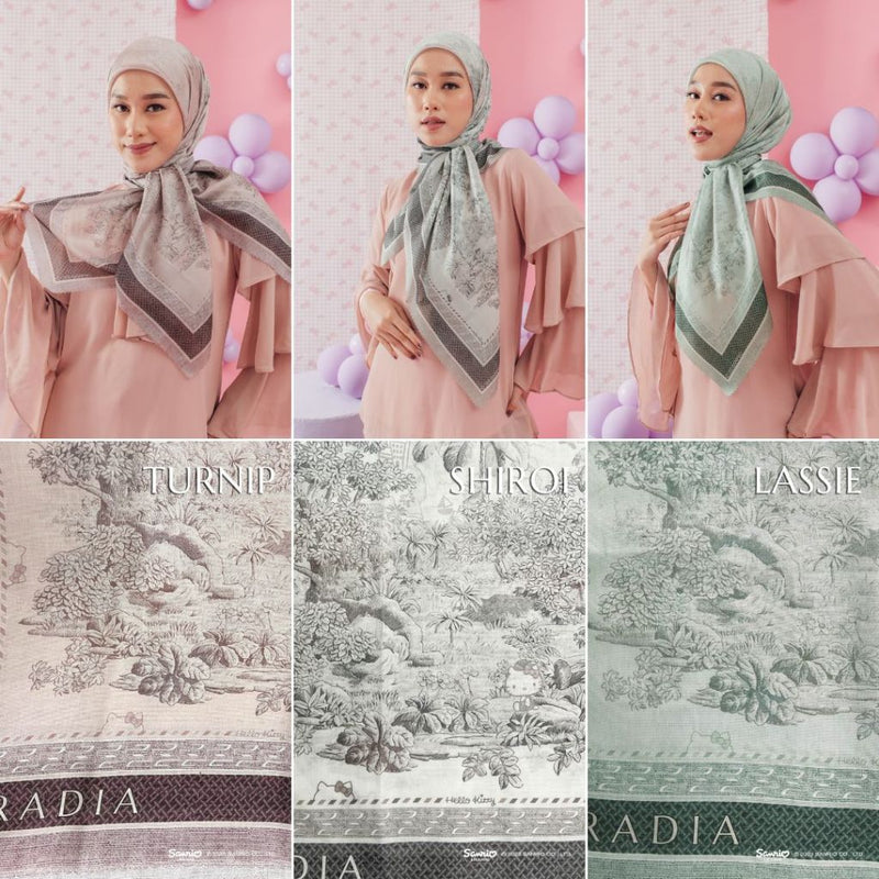 Seradia Hijab Segi Empat Voyage Hello Kitty Collection